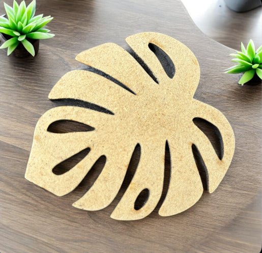 🌿✨ Laser Cut Monstera Leaf Coaster ✨🌿