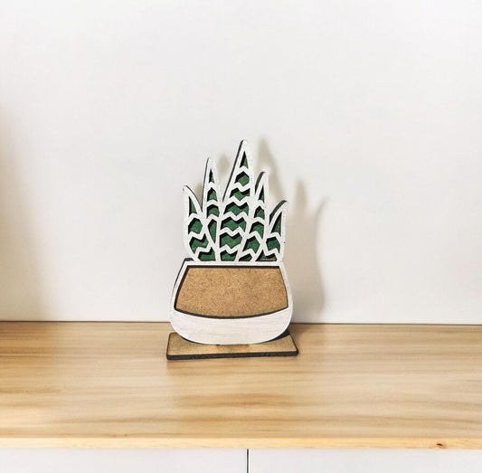 4 pcs Laser Cut Succulent Plant in a Pot