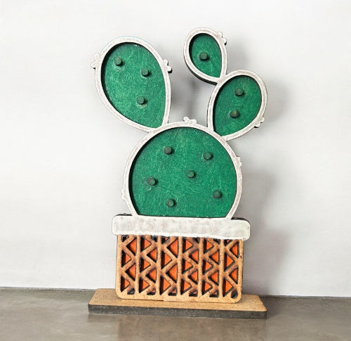 4 pcs Laser Cut Succulent Plant in a Pot