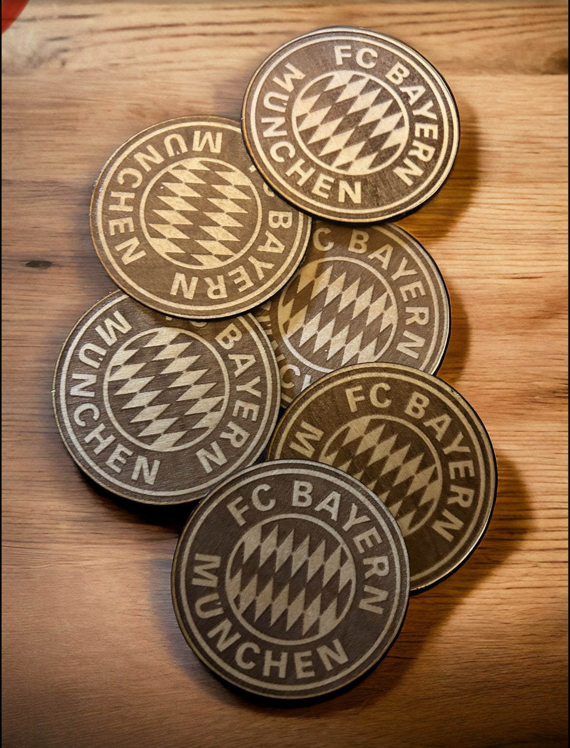 Laser-Cut Waterproof Coasters with Soccer Logos – Perfect for Soccer Fans